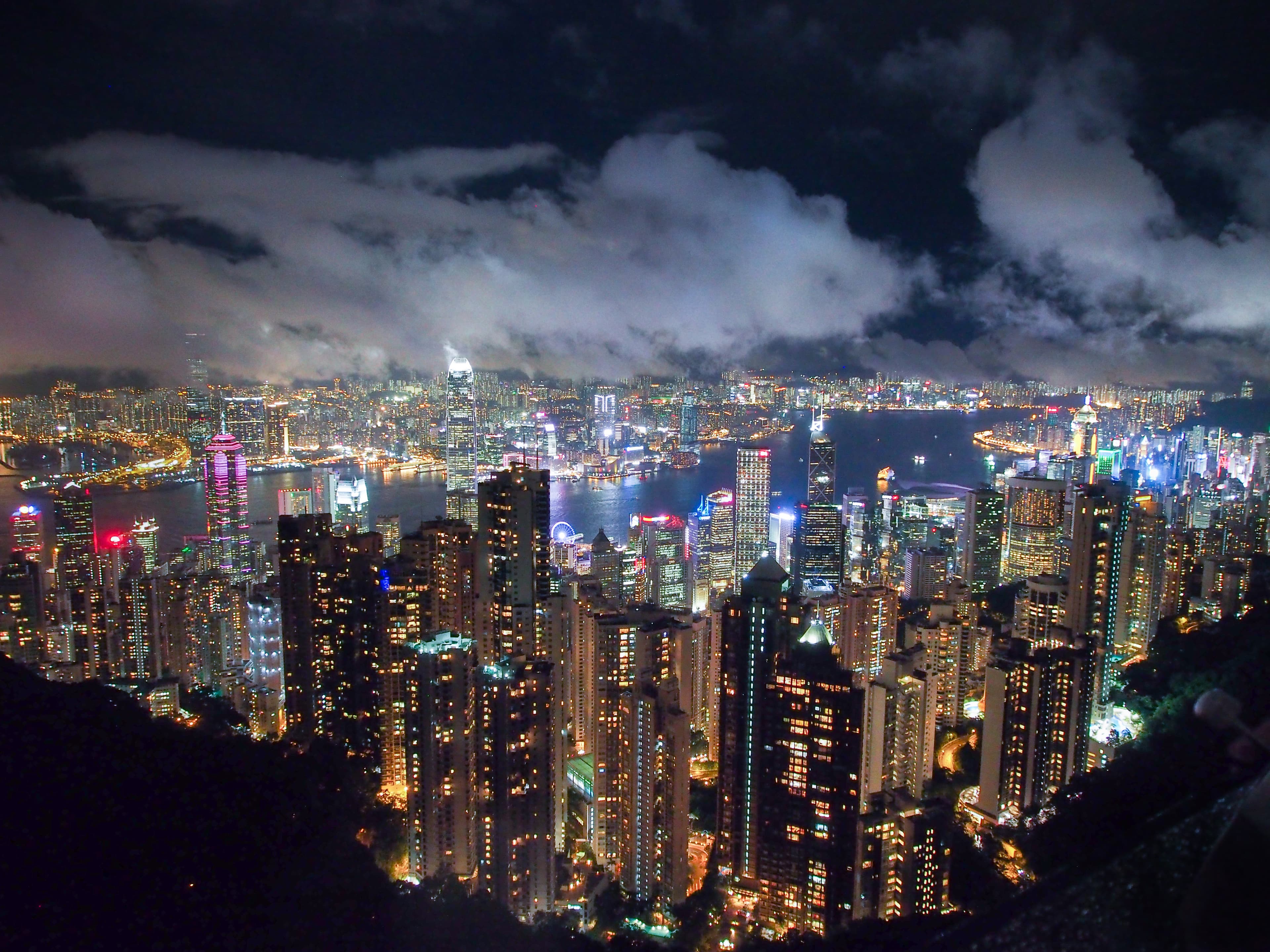 Night city lights